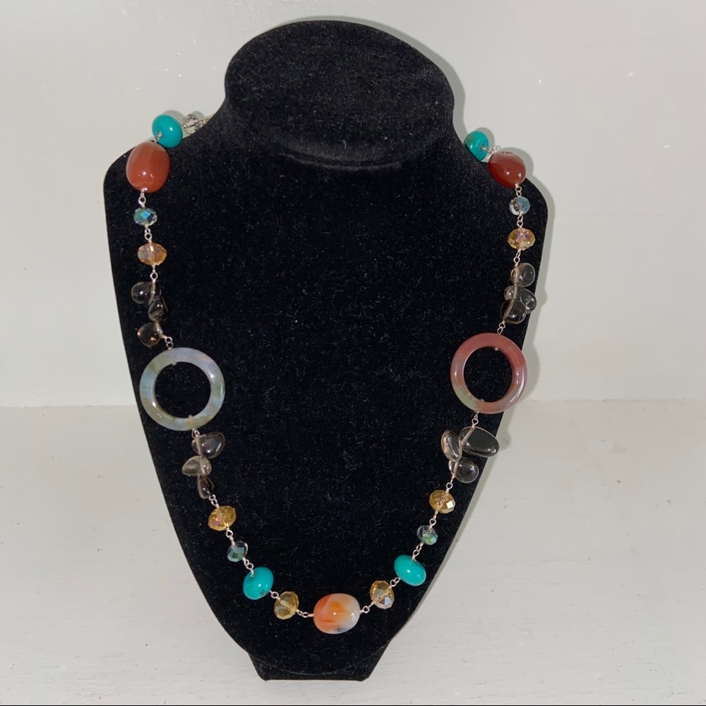 Women’s Beaded Long Costume Jewelry Necklace - Picture 2 of 6